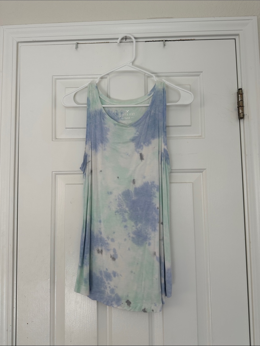 Soft + Sexy Tie-Dye Tank Top in Pastel Blue & Mint